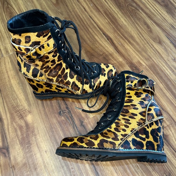 Diane Von Furstenberg Fur wedges NWT - Picture 1 of 7